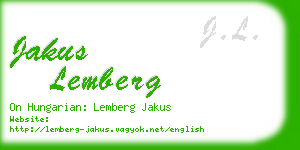 jakus lemberg business card